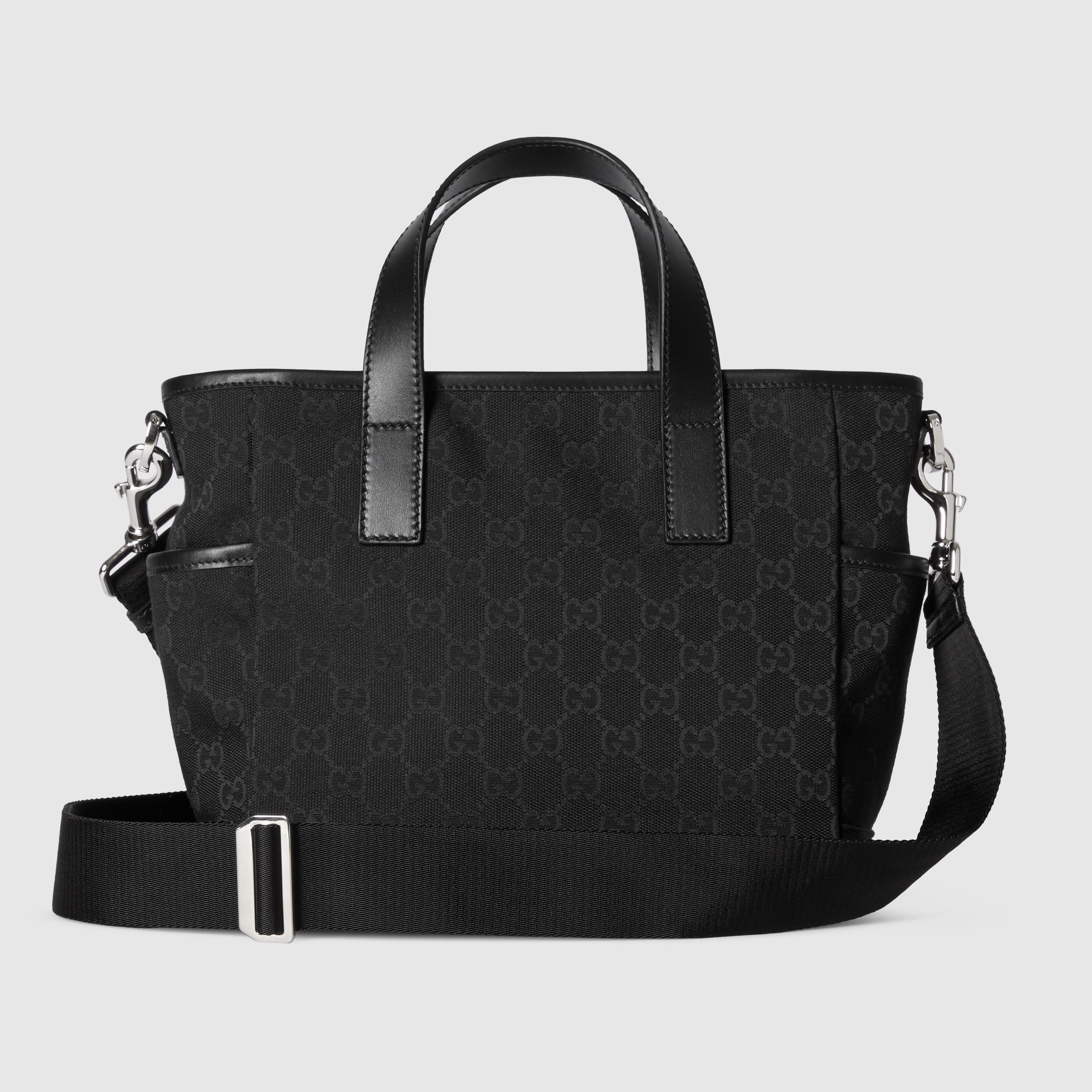 グッチ トート ショルダー バッグ GGキャンバス 黒 FS628 GUCCI（グッチ） GGキャンバス トートバッグハンドバッグ 小さめ 黒