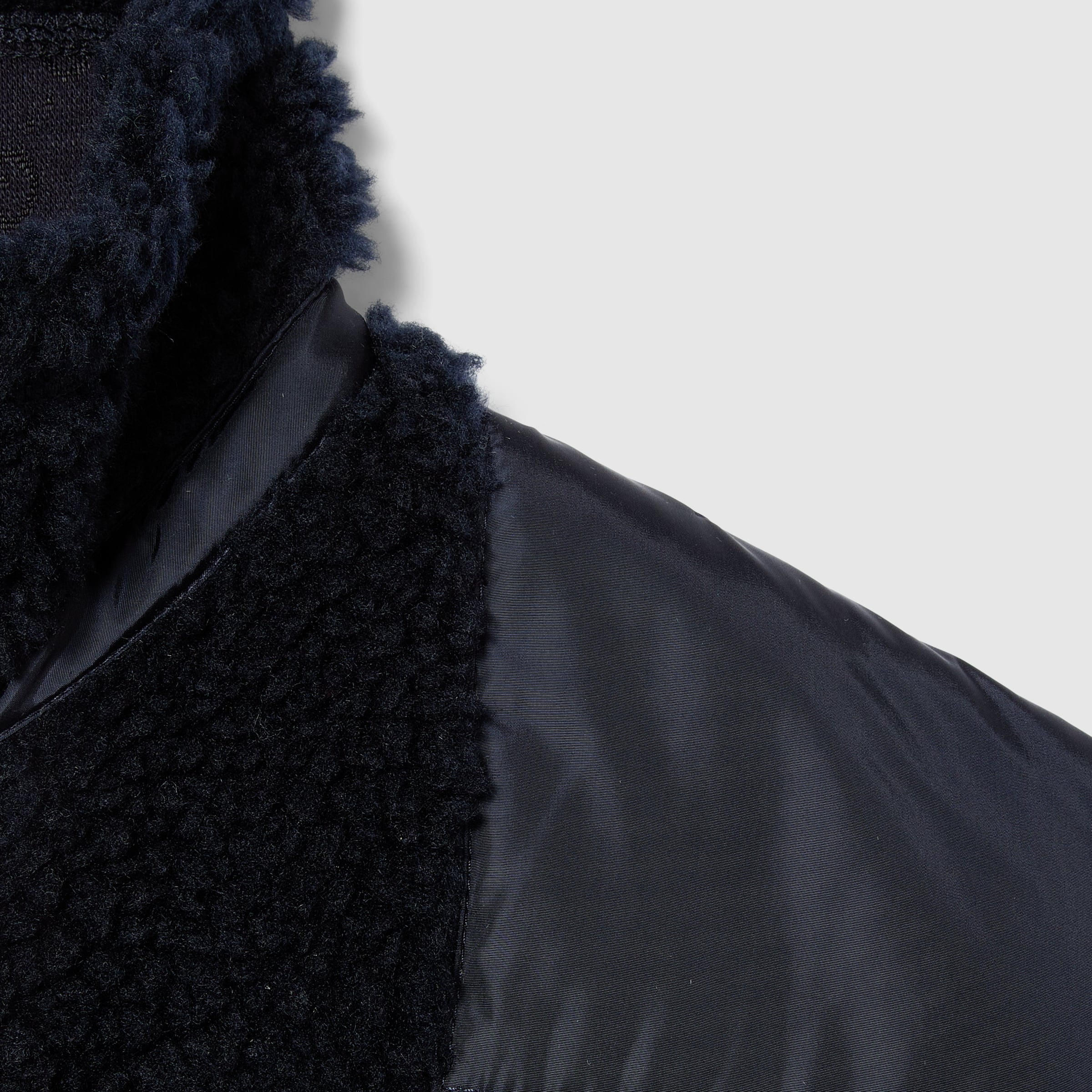 Children's GG fuzzy fabric jacket in dark blue | GUCCI® US