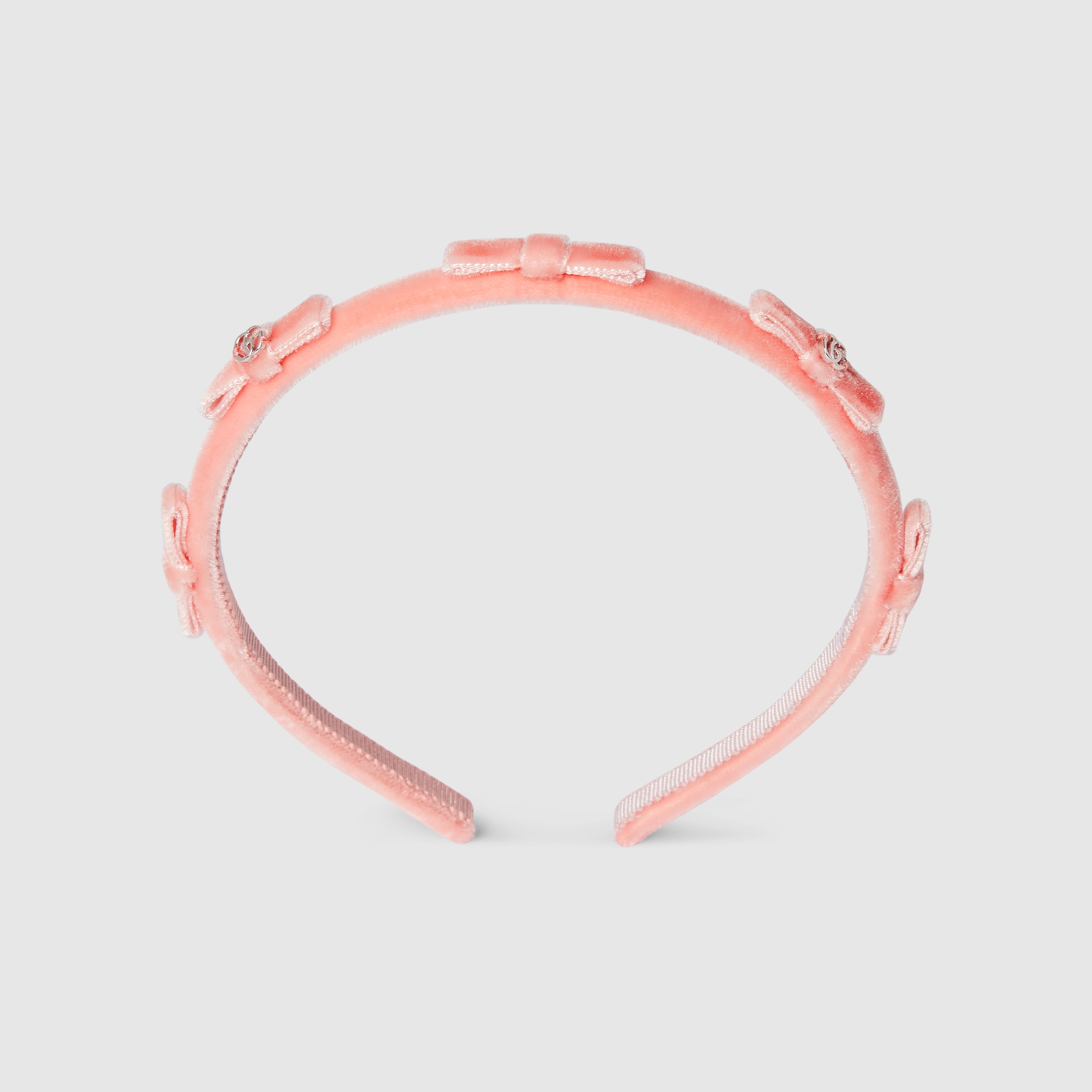 Children's headband with Double G in light pink | GUCCI® US