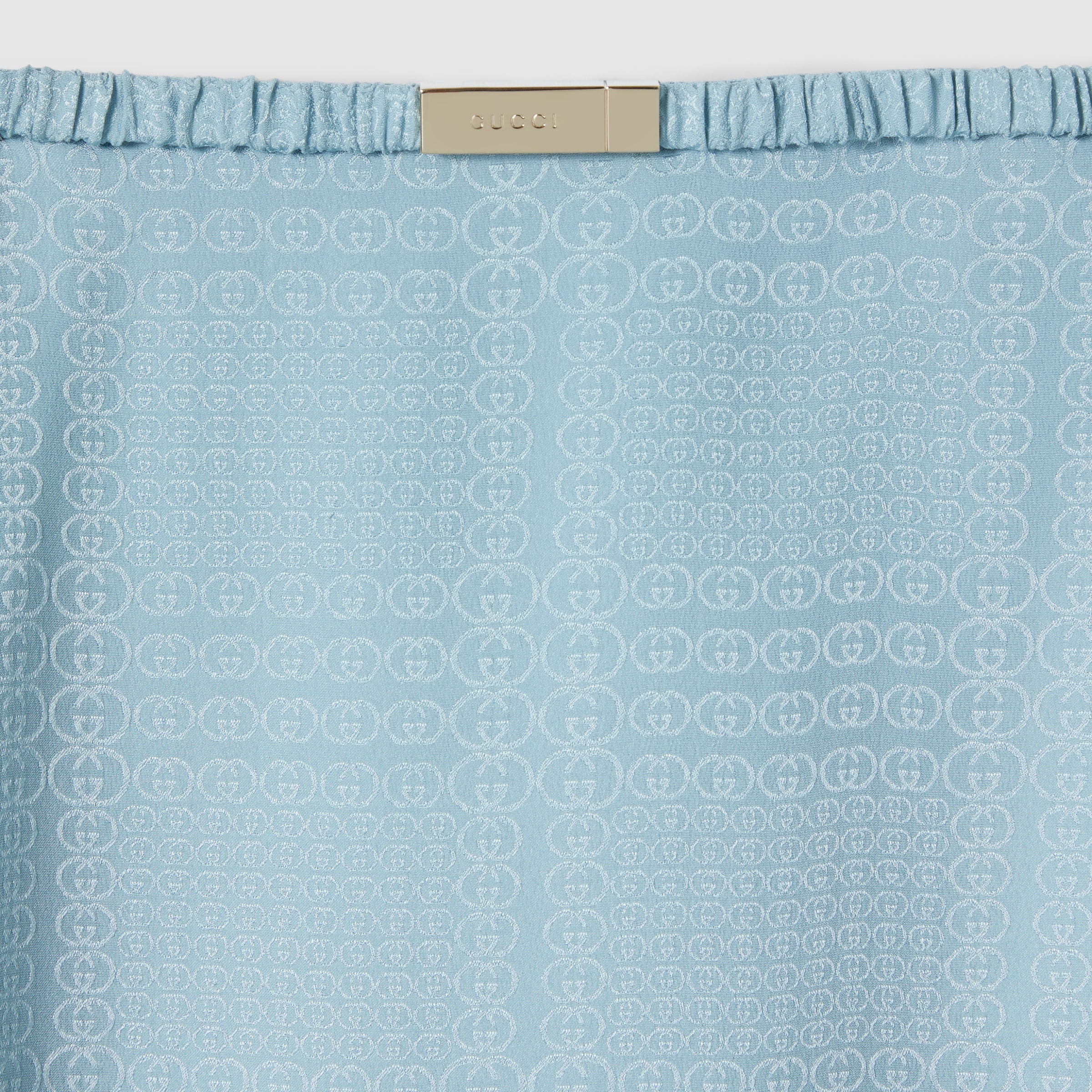インターロッキングG シルクジャカード スカート ・ライトブルー