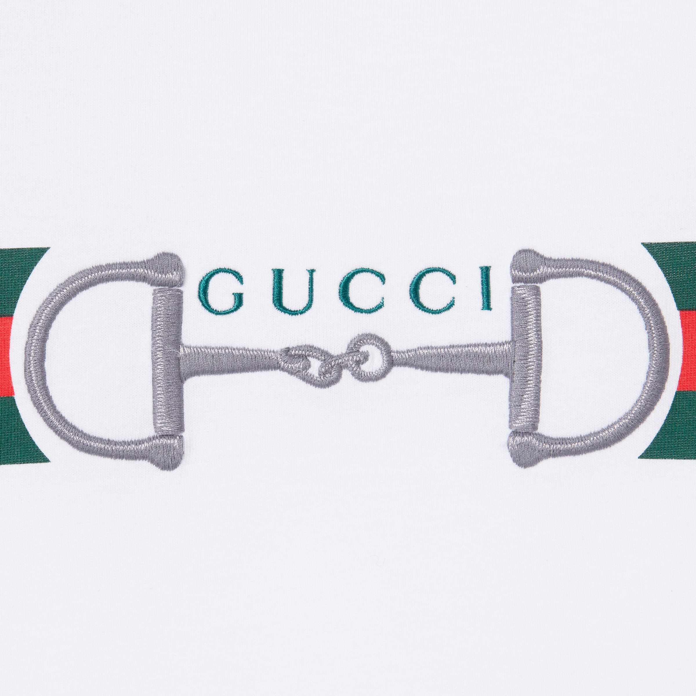 ♡グッチ　トップス♡S Cotton jersey T-shirt with embroidery in white | GUCCI® US