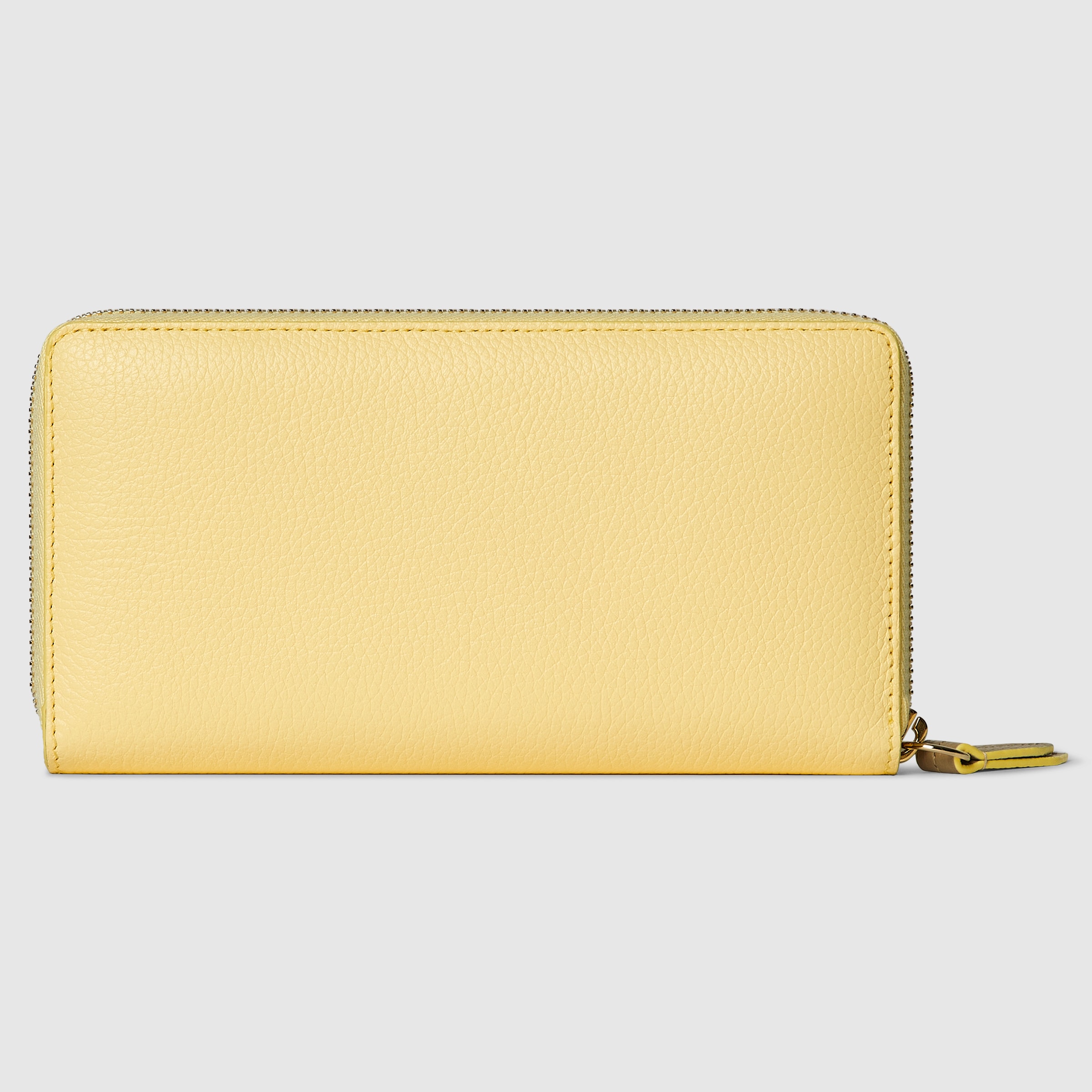 ★ぐっち★ ダブルG ジップアラウンドウォレット ・ライトイエロー レザー | GUCCI公式