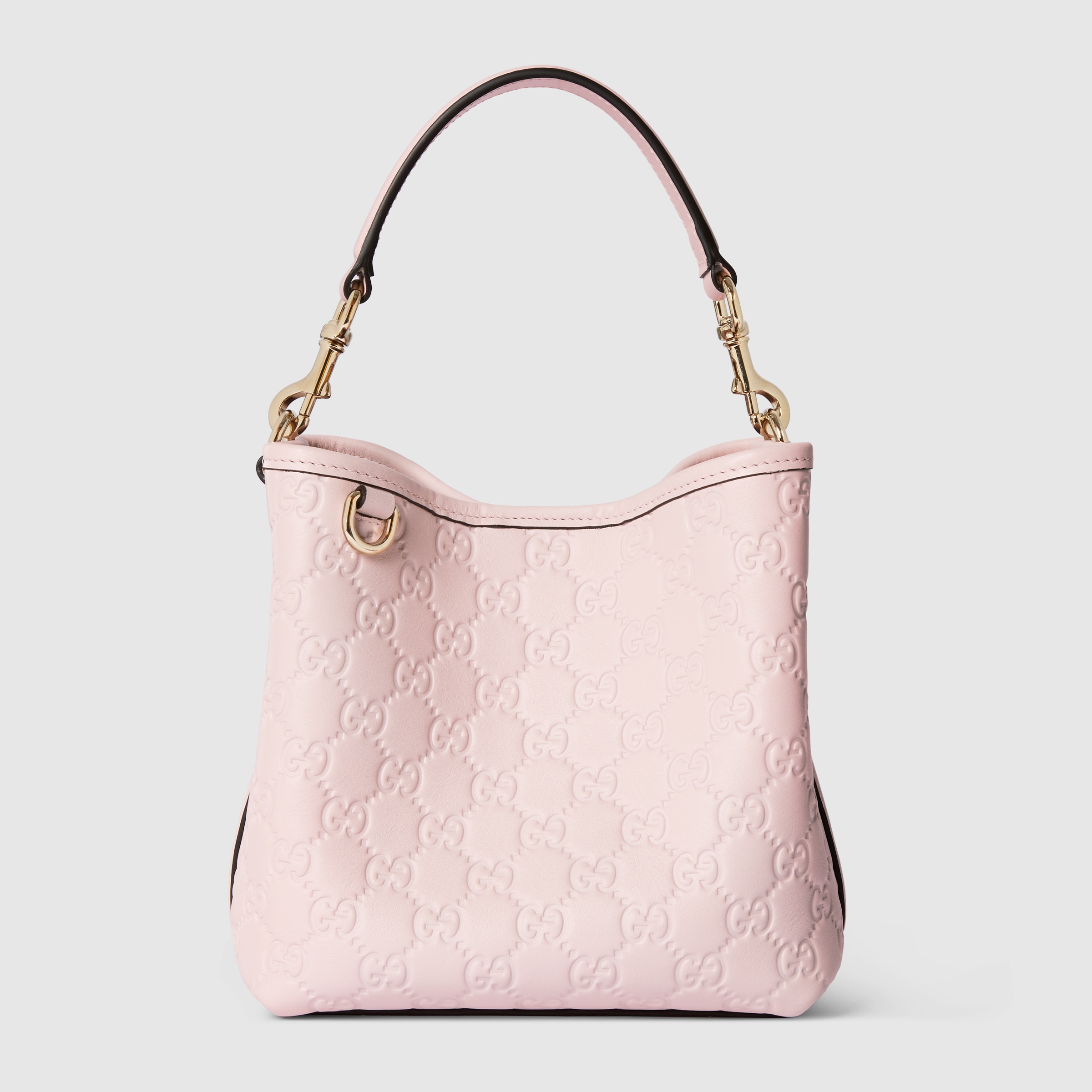 GUCCI ピンク エコバッグ GGロゴ GGエンブレム〕スモール バケットバッグ ・ピンク GGレザー | GUCCI公式