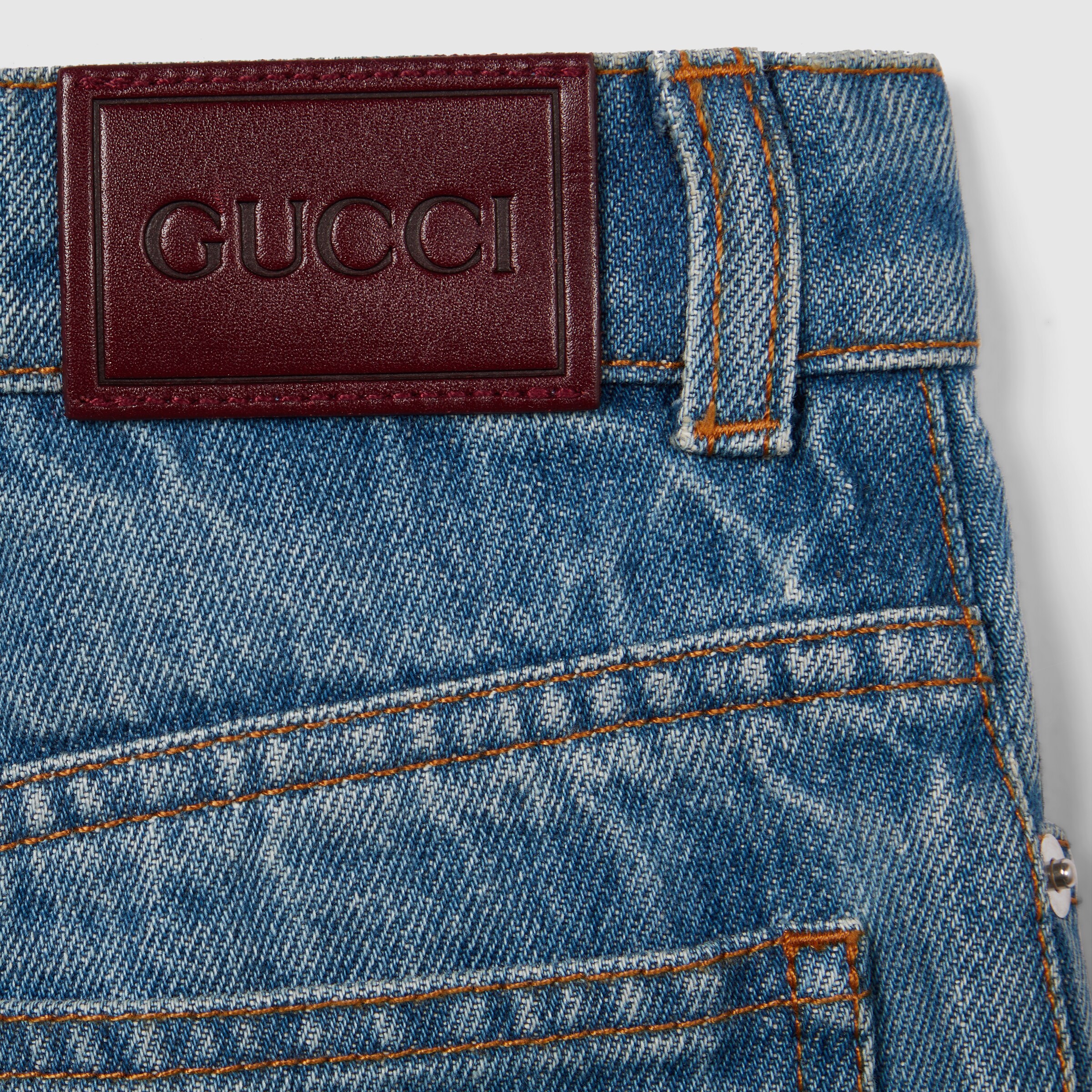 チルドレンズ〕デニム パンツ ・ブルー | GUCCI公式