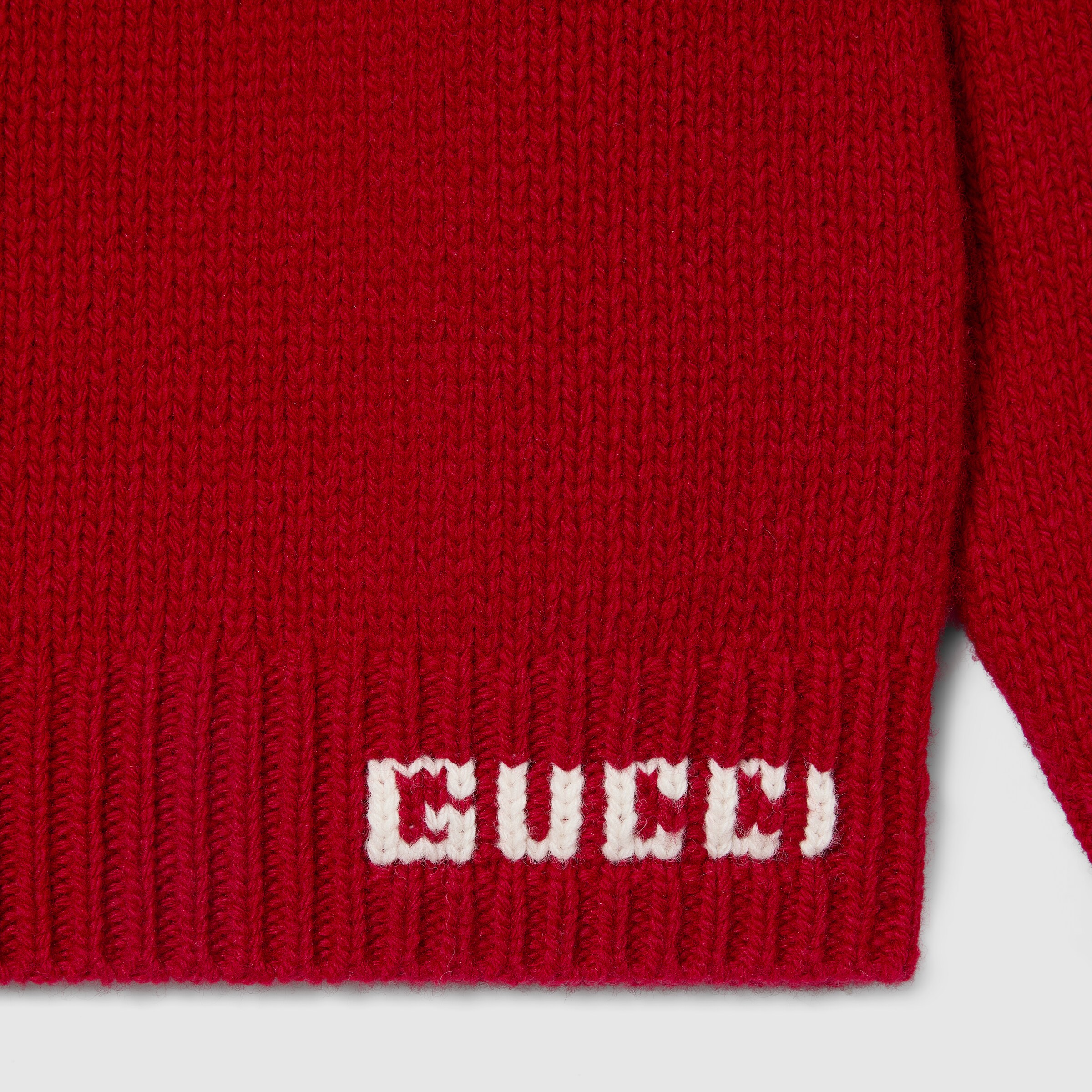 チルドレンズ〕ウール セーター ・レッド＆ホワイト | GUCCI公式