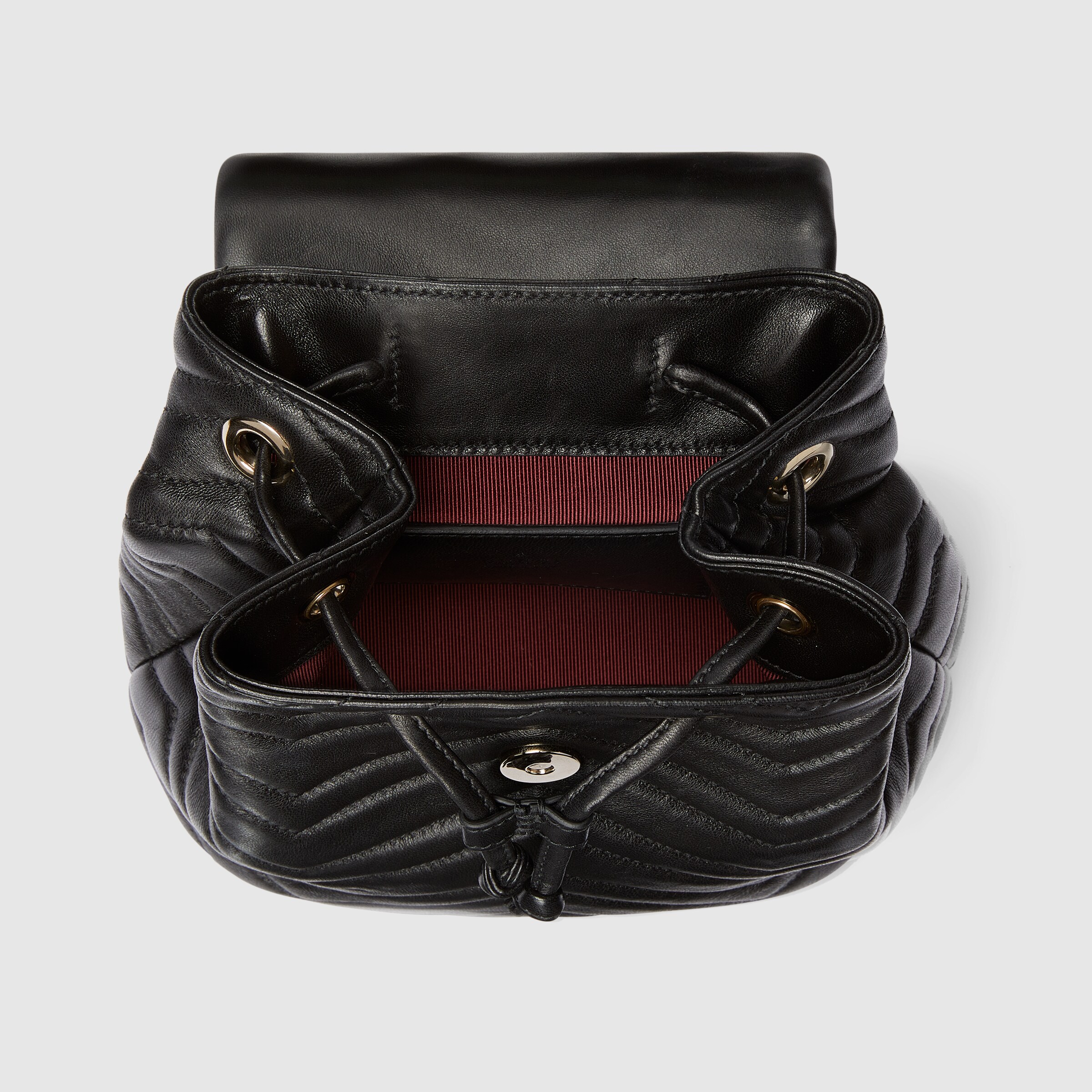 GGマーモント〕ミニ バックパック ・ブラック レザー | GUCCI公式