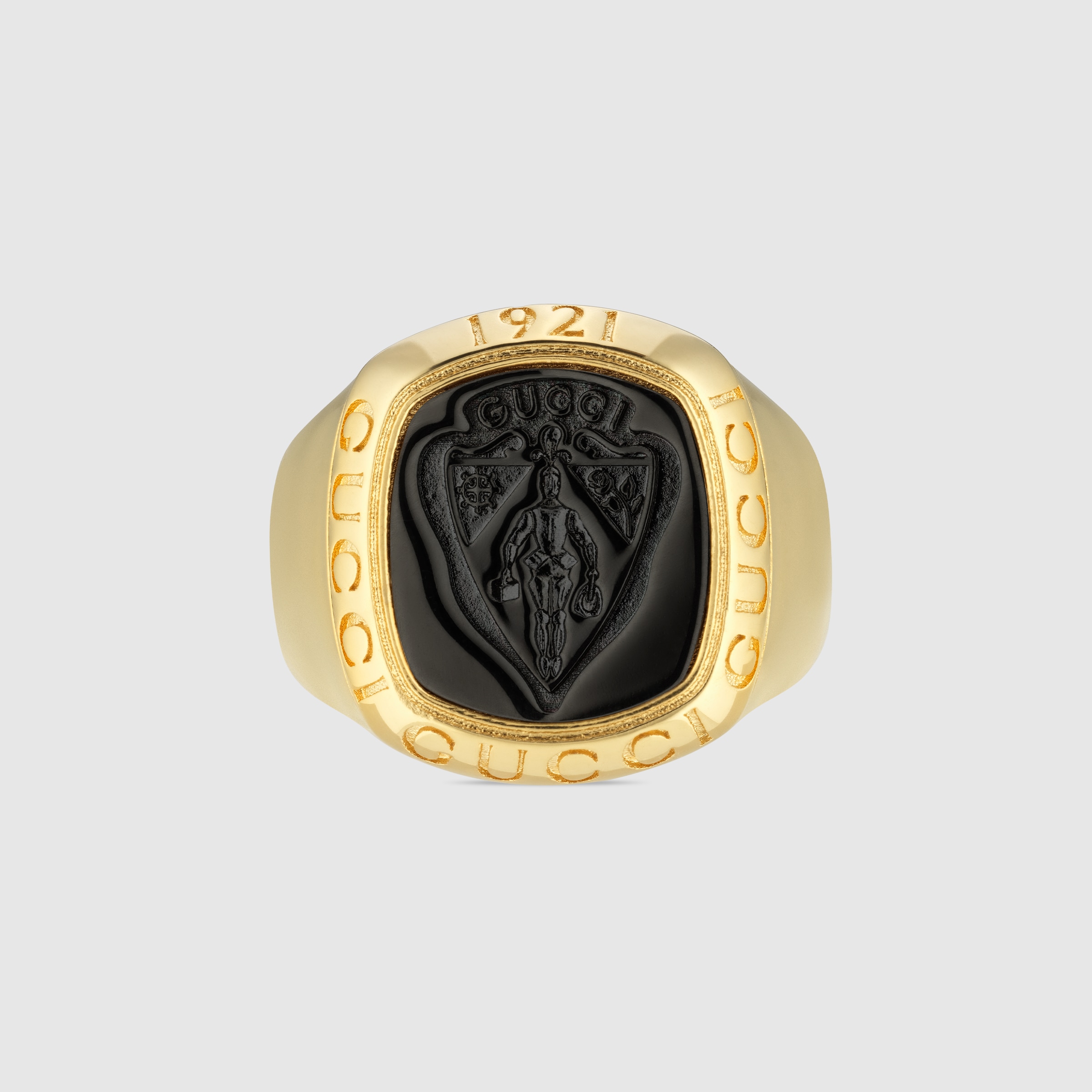 グッチ クレスト〕シグネットリング ・ゴールドトーン ブラス | GUCCI公式