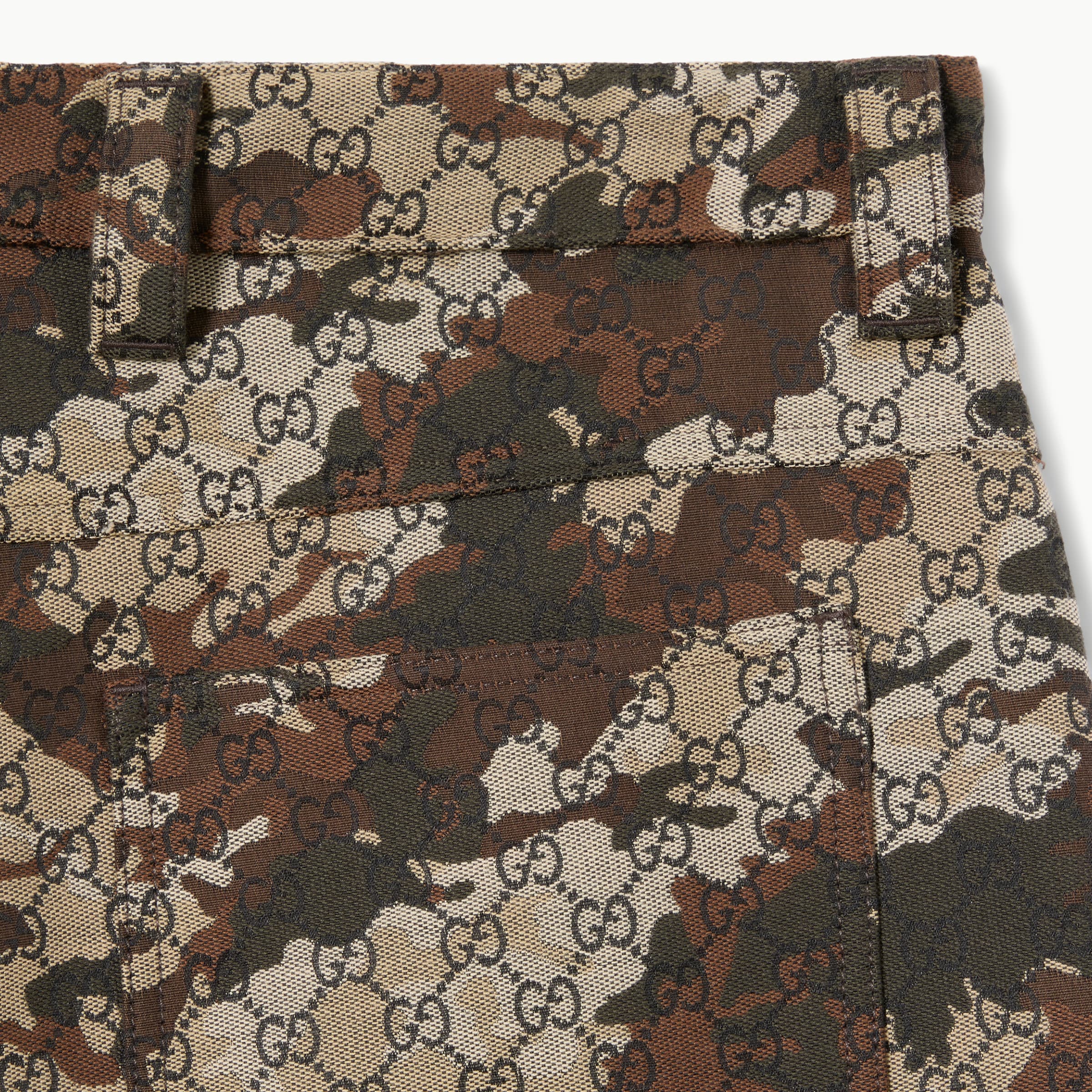 GG marbled cotton denim jacquard pants in multicolor | GUCCI® US