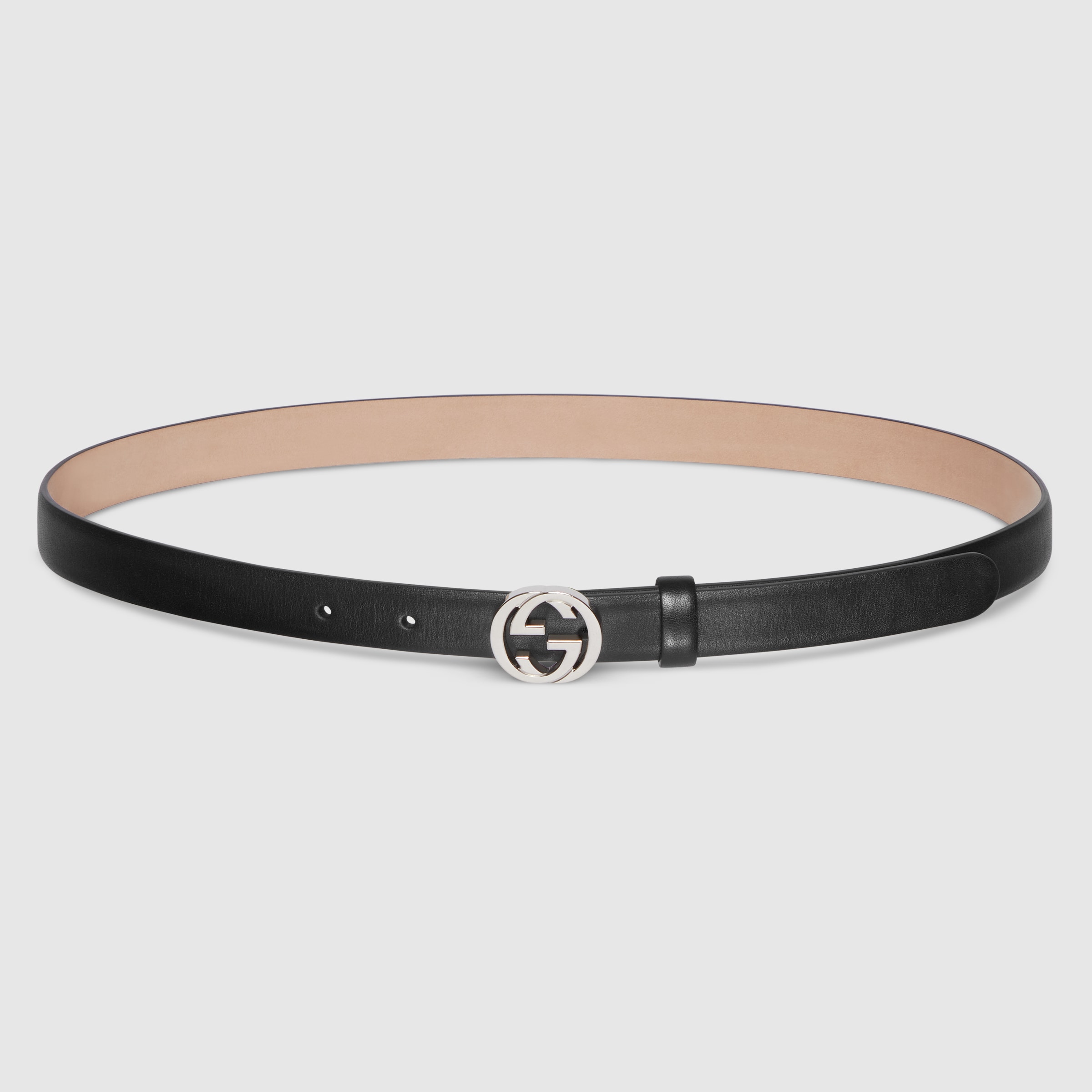 GUCCI ベルト GG Marmont wide belt with shiny buckle in black leather | GUCCI® US