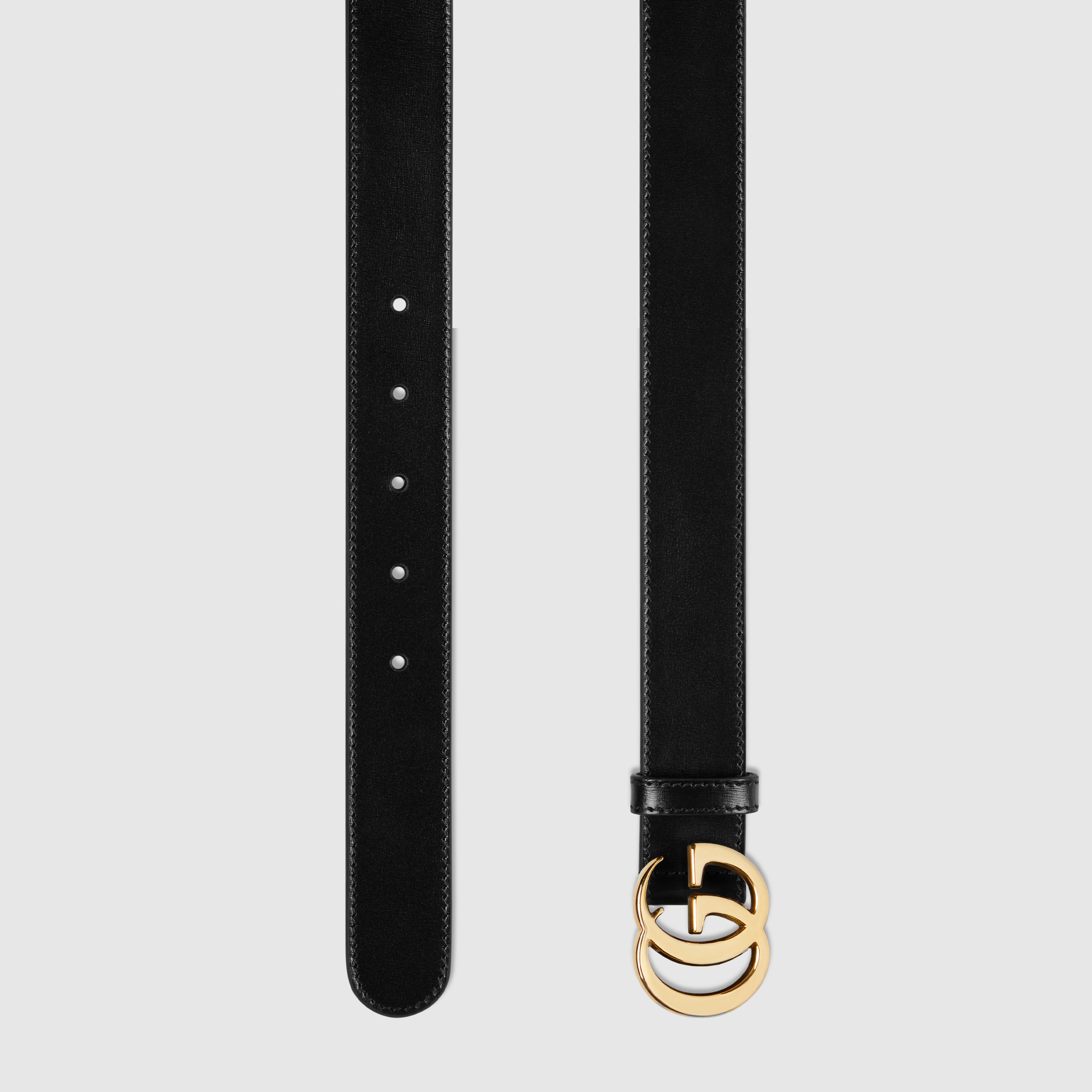 GUCCI 黒 レザーベルト GGエンブレム〕ベルト ・ブラック ソフトレザー | GUCCI公式