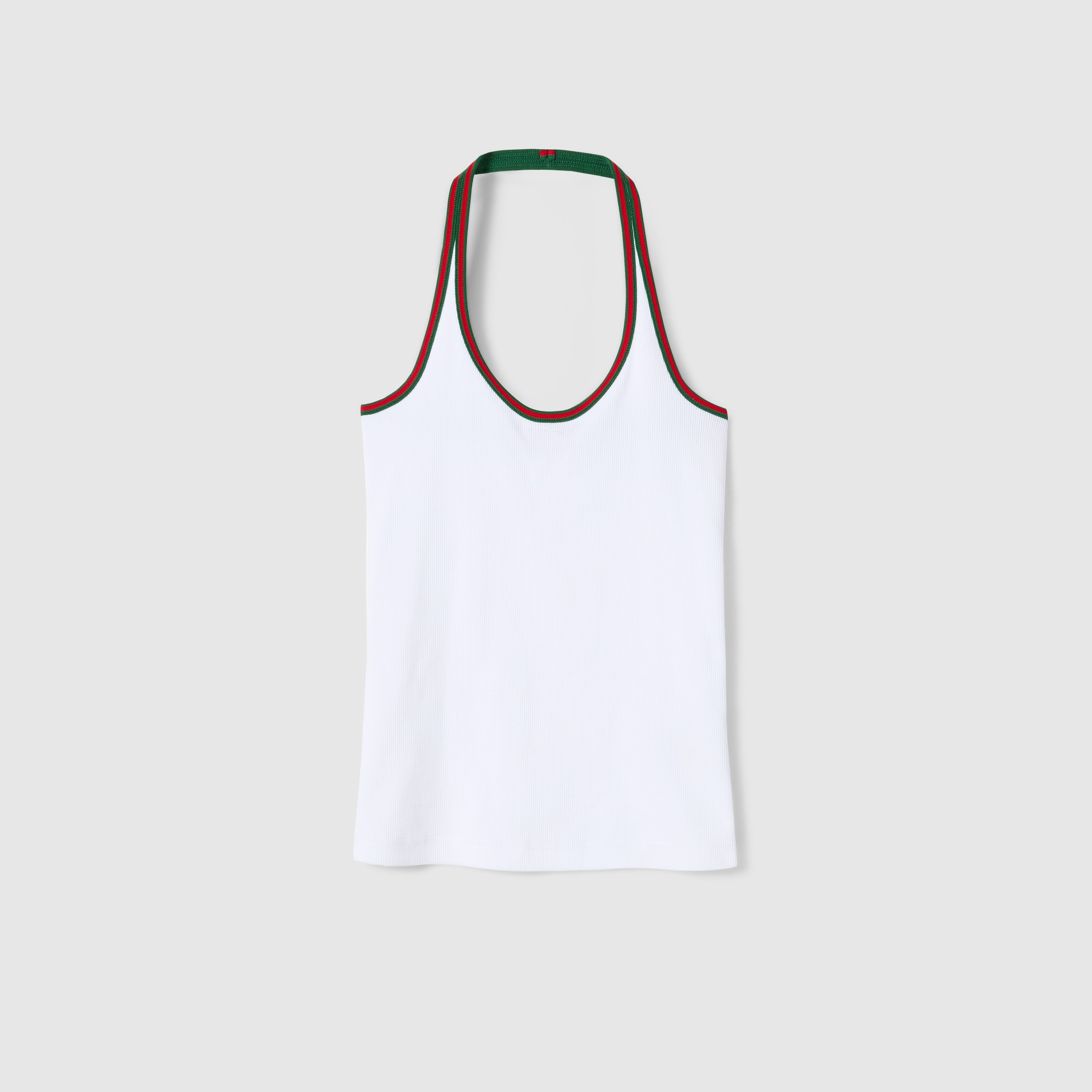 Heavy cotton rib tank top in white | GUCCI® US