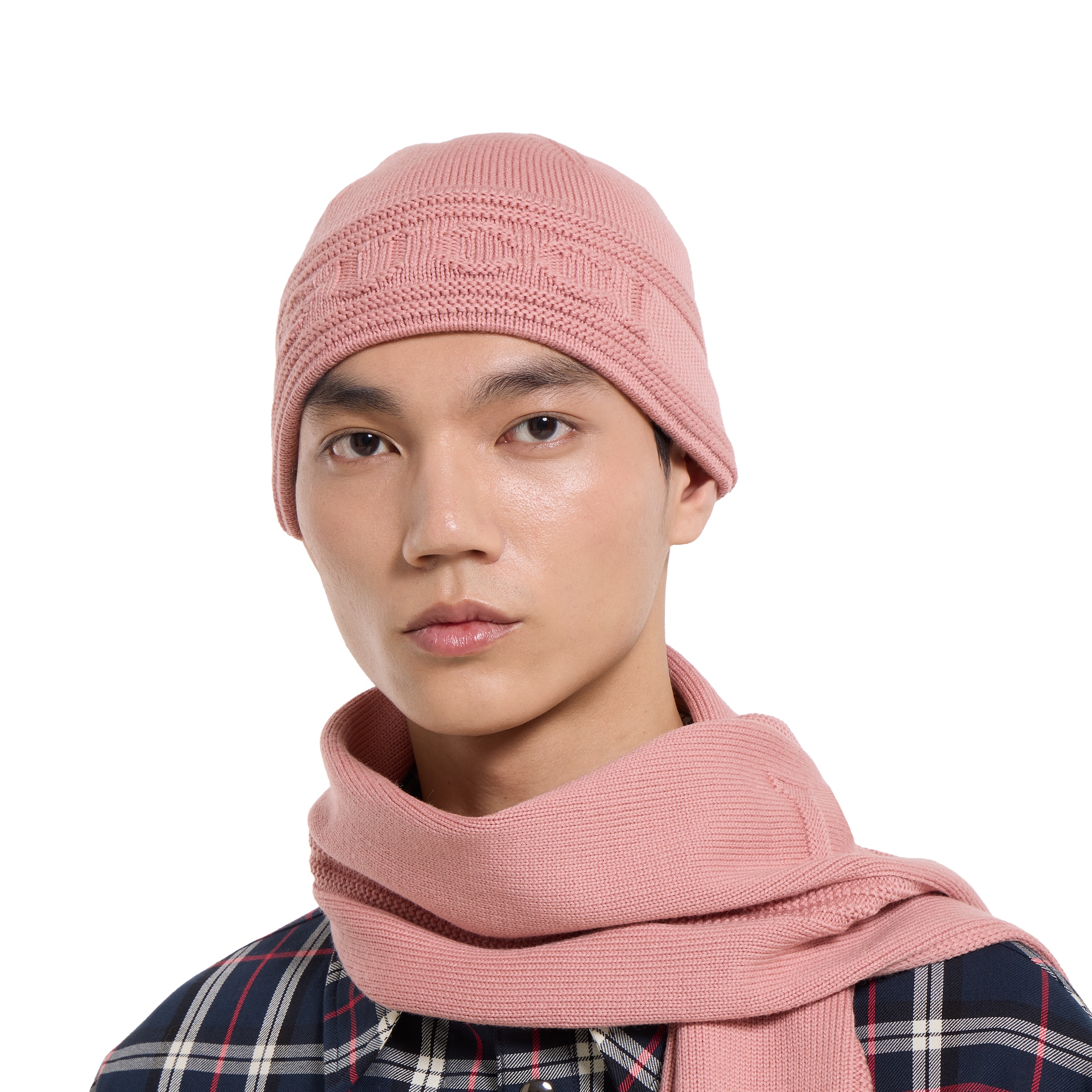 GUCCI ロゴ入り ウールニット ハット ・ピンク | GUCCI公式