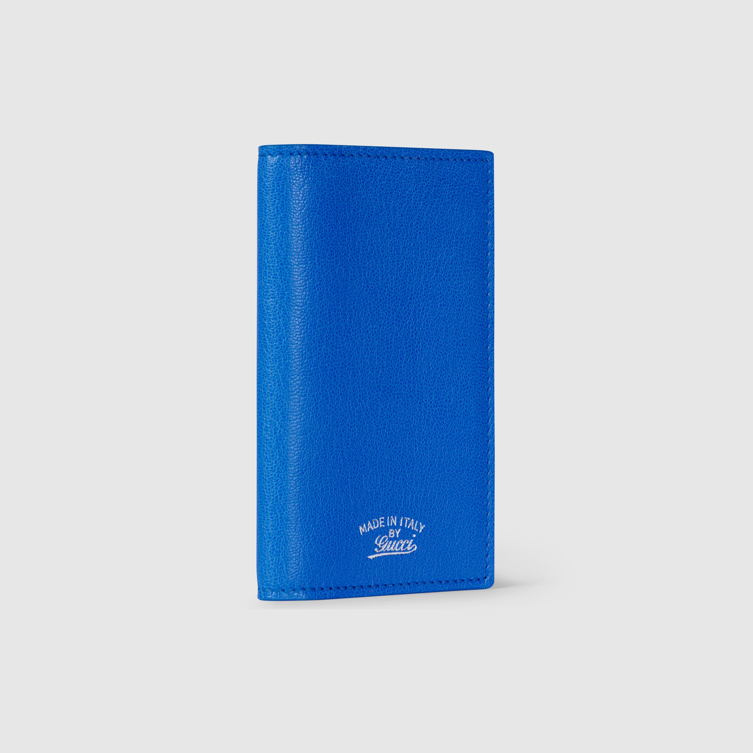 Lira card case in bright blue leather | GUCCI® US