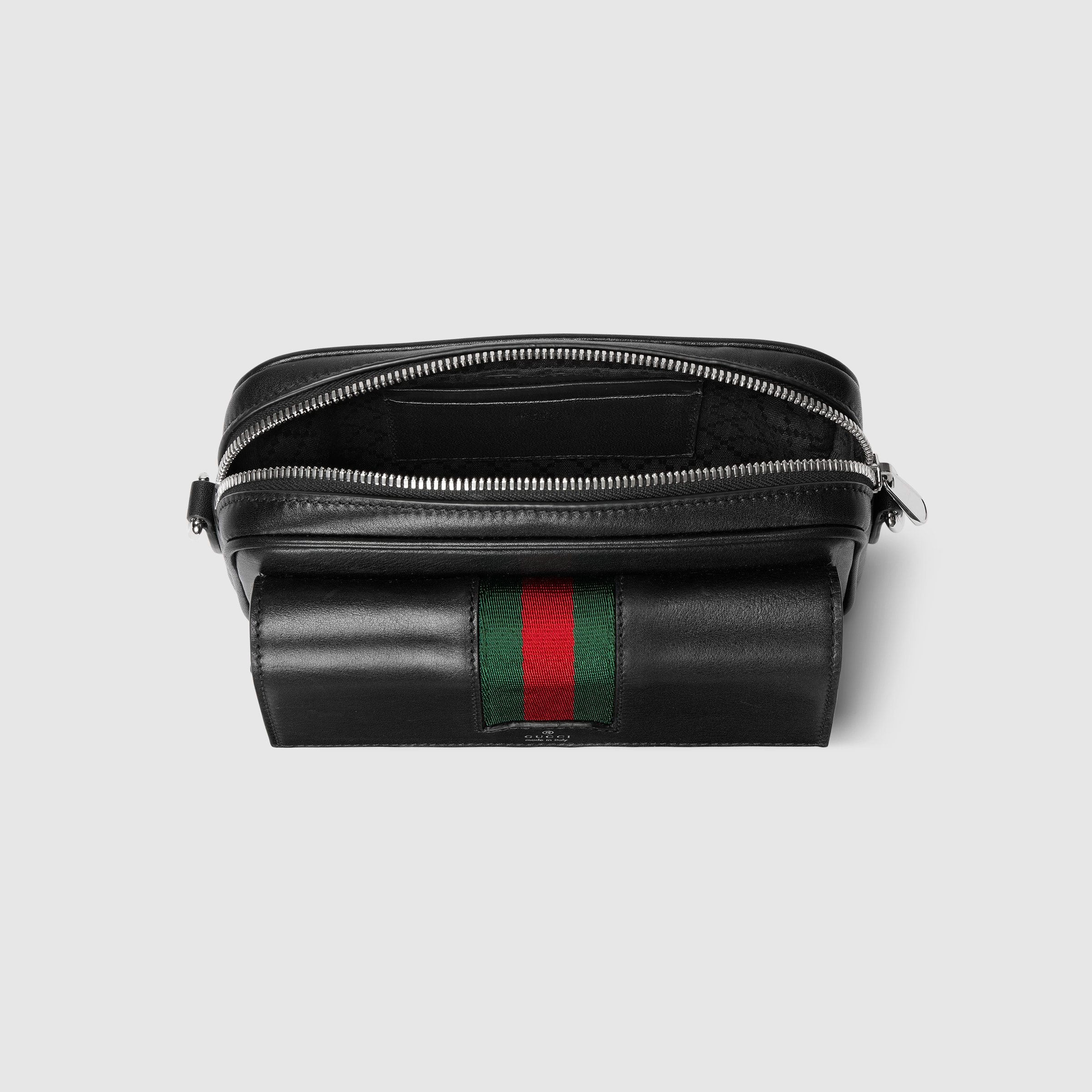 Web Trademark mini bag in black leather | GUCCI® US