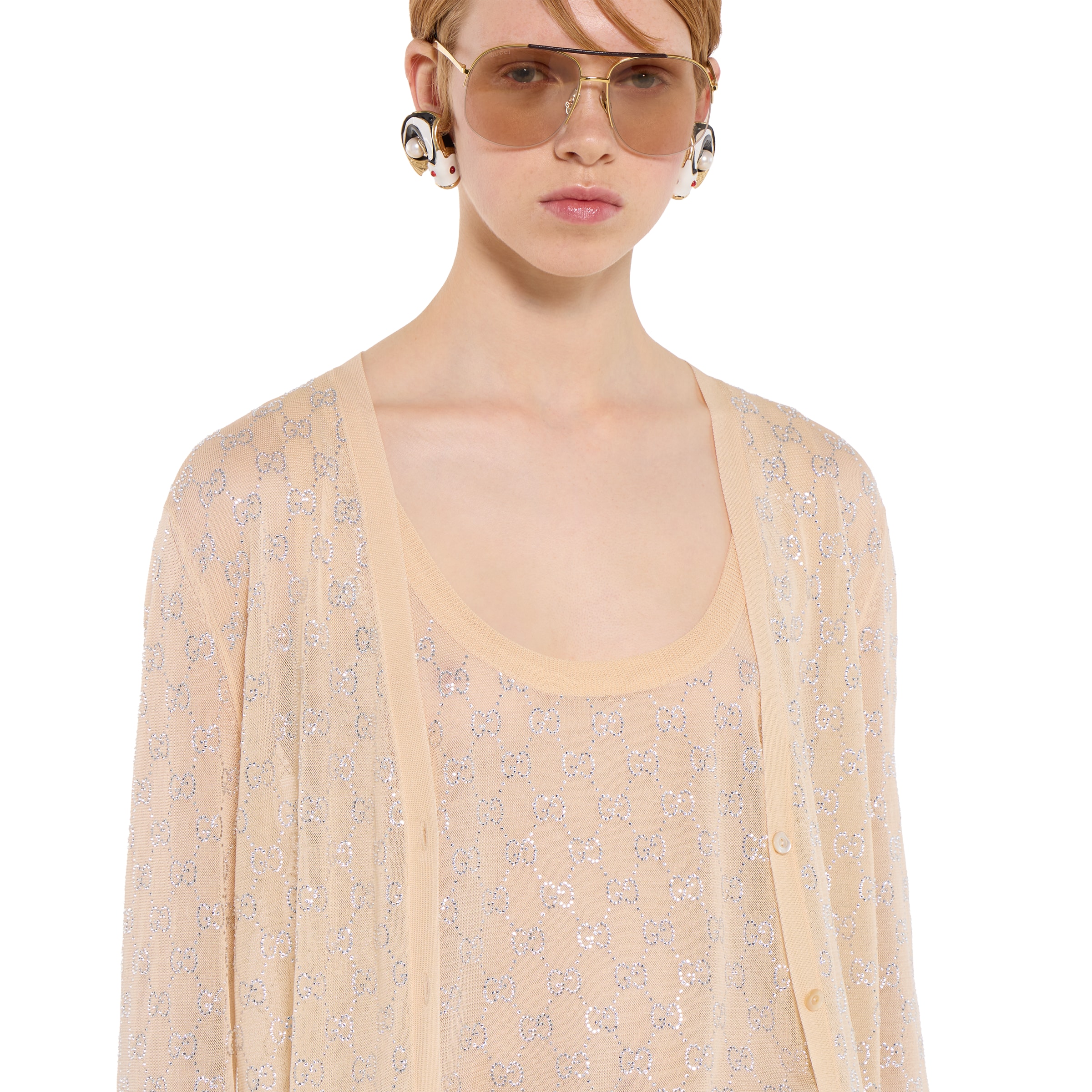 美品◯GUCCI グッチ　フリルタンクトップ XL 856134_XKFC5_5012_004_100_0000