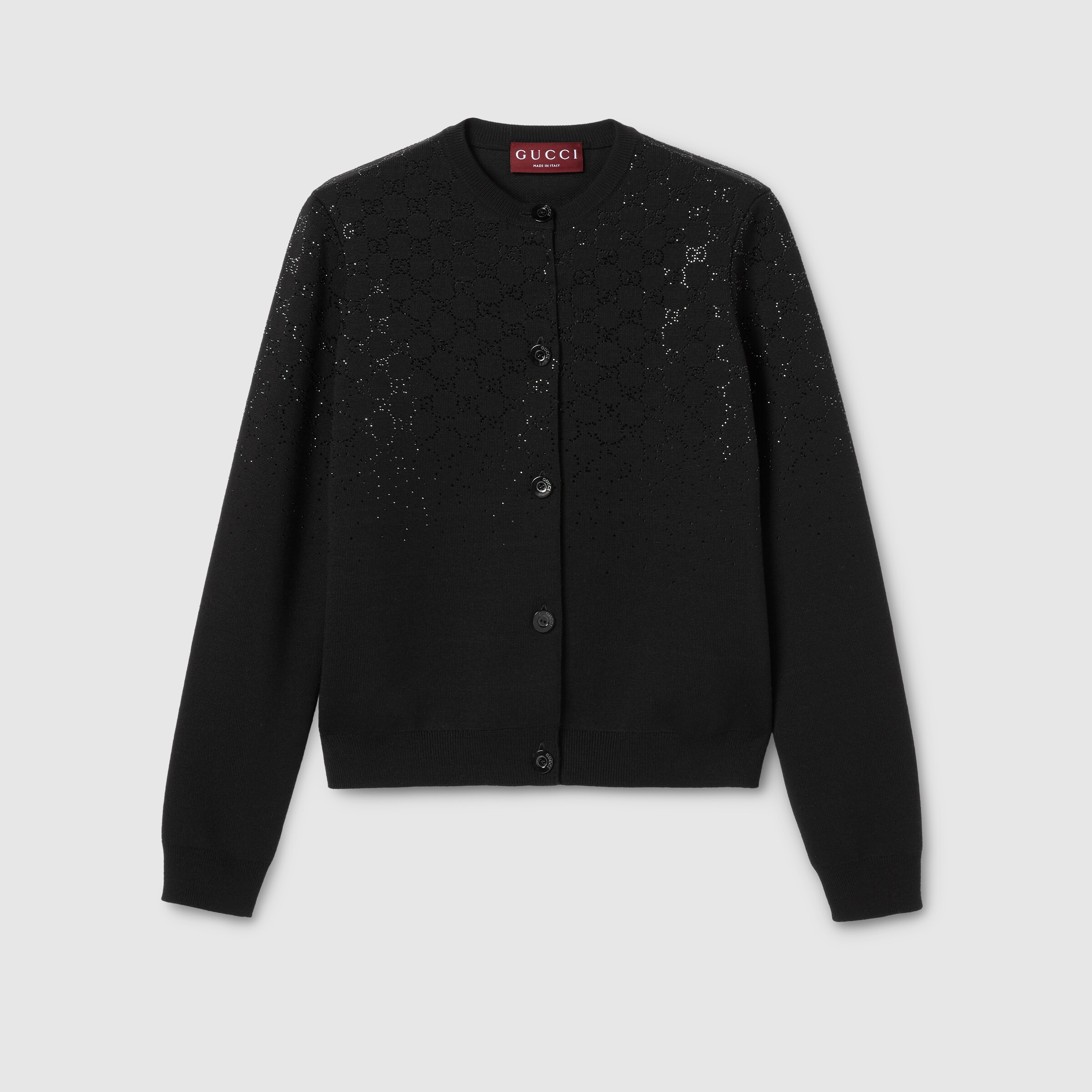 美品✨　グッチ　カーディガン　GG柄　金具　ブラック 813850_XKFB3_1043_001_100_0000