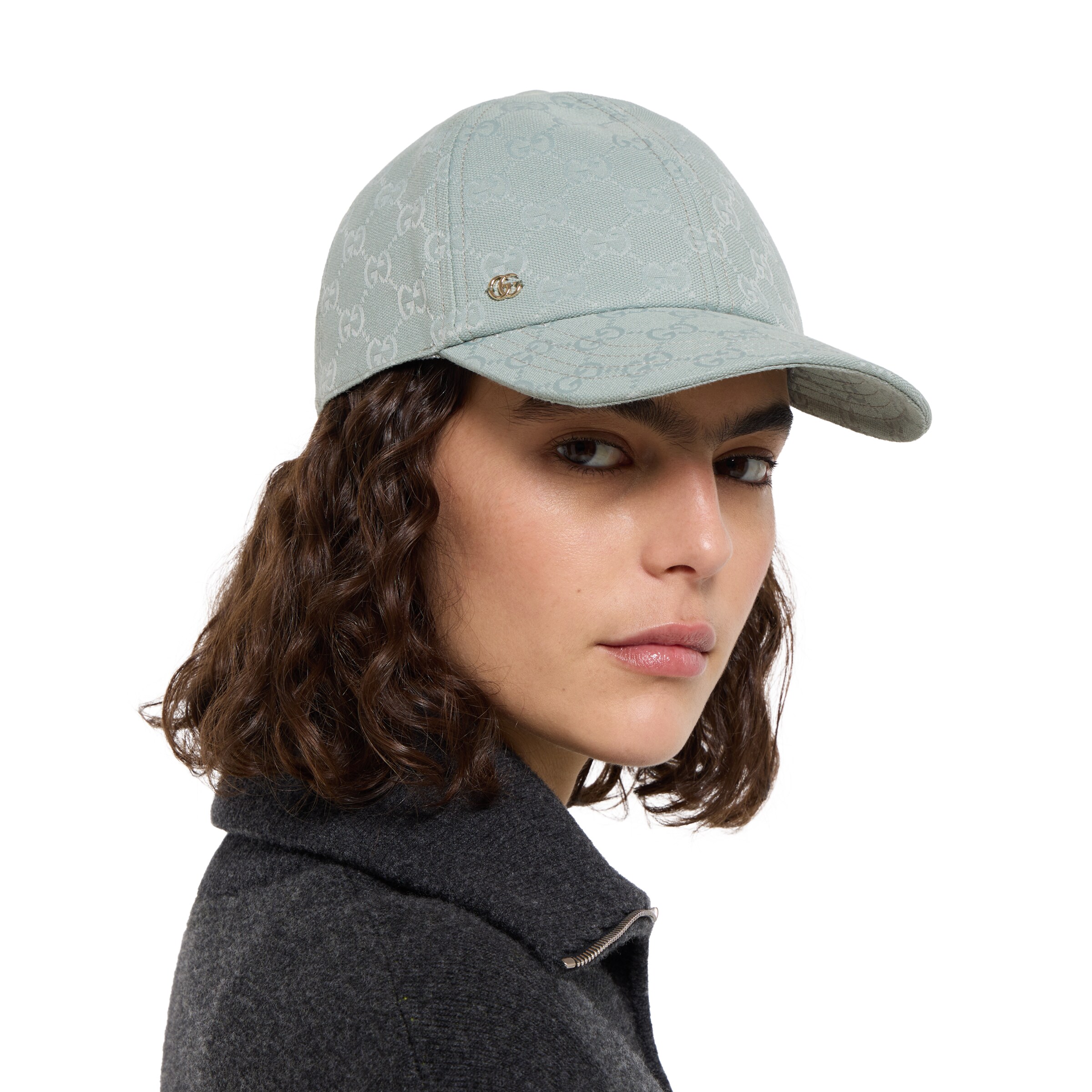 GG canvas baseball hat in icy blue | GUCCI® US