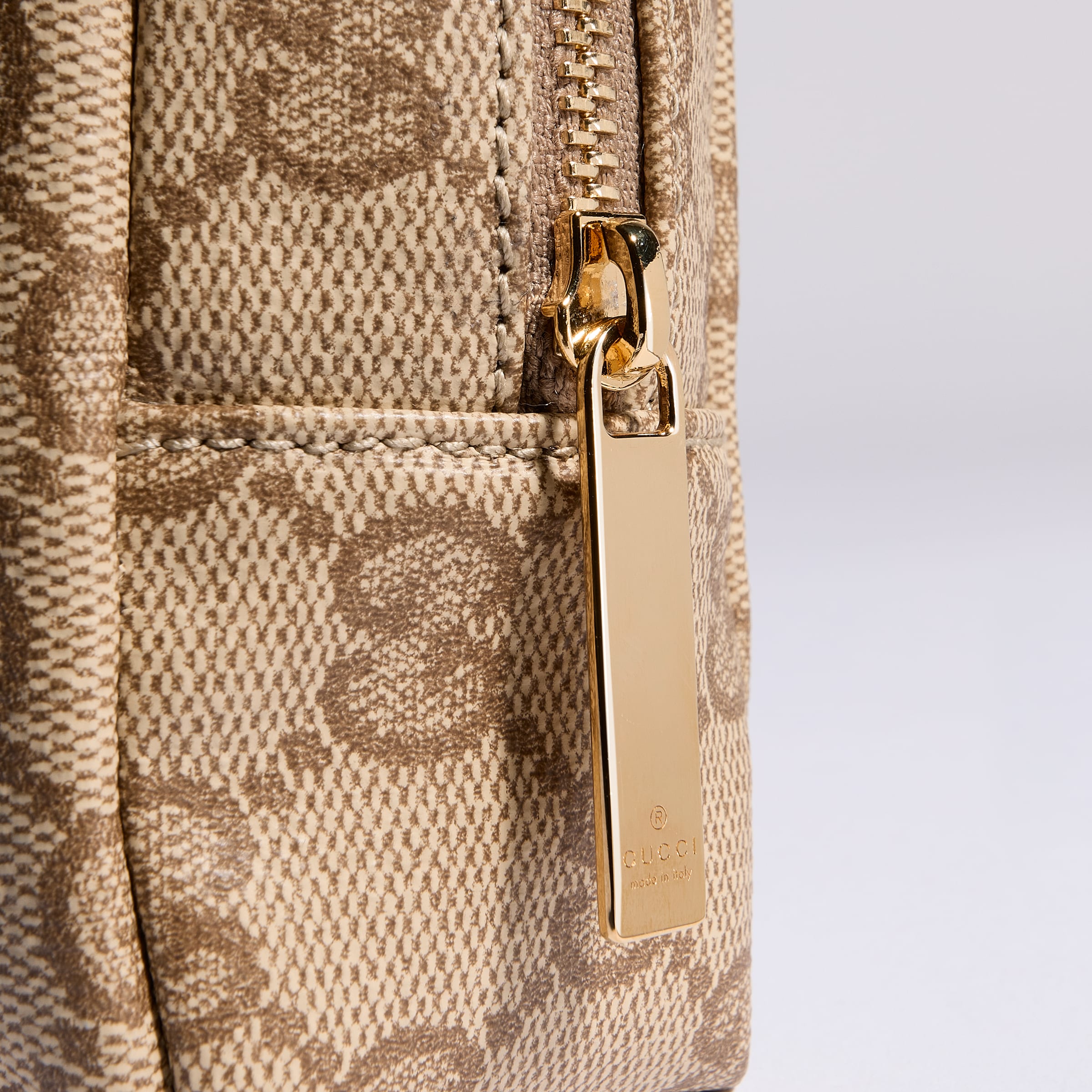 Medium cosmetic case with Web in sand and brown GG canvas | GUCCI® US