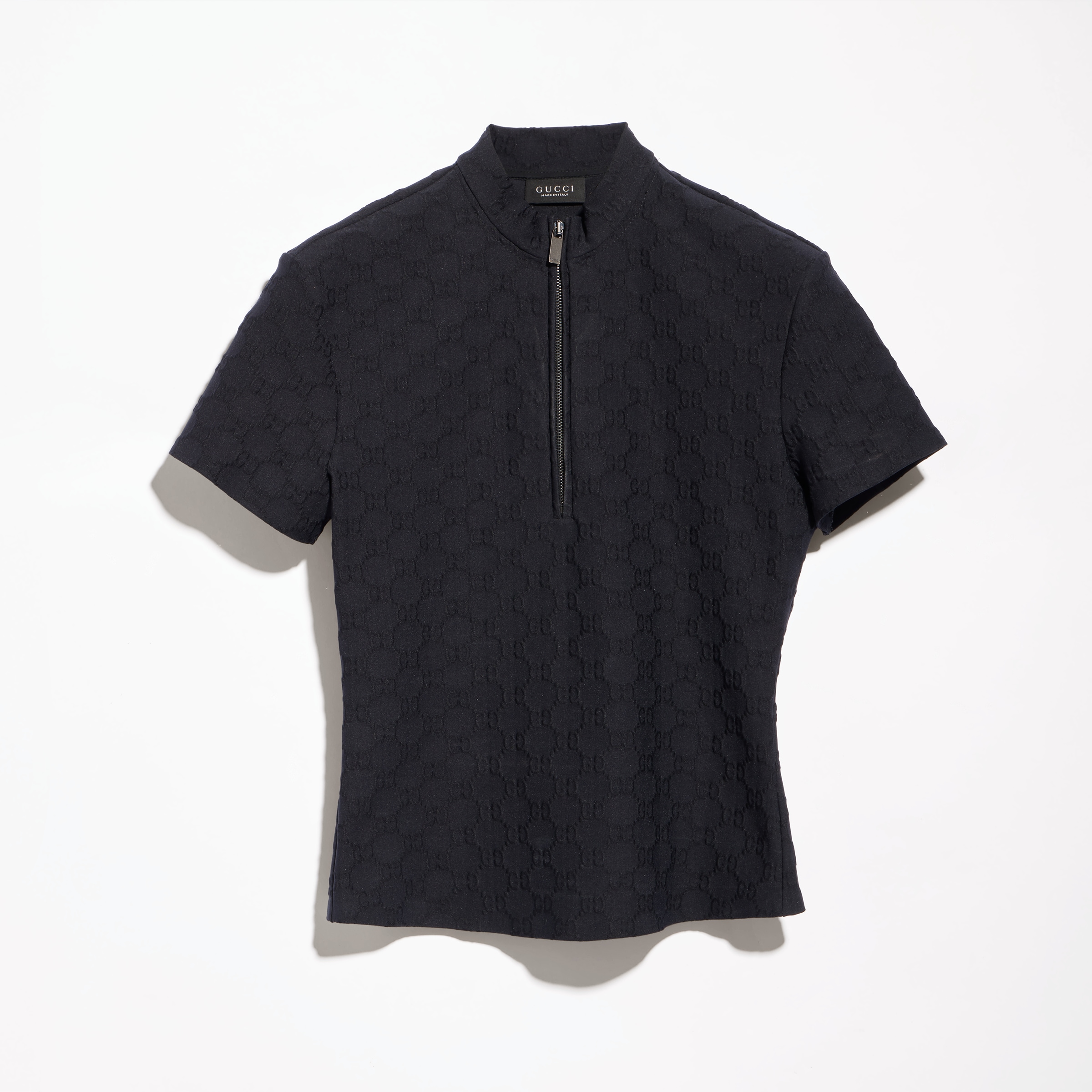 GG jersey jacquard T-shirt in black | GUCCI® UK