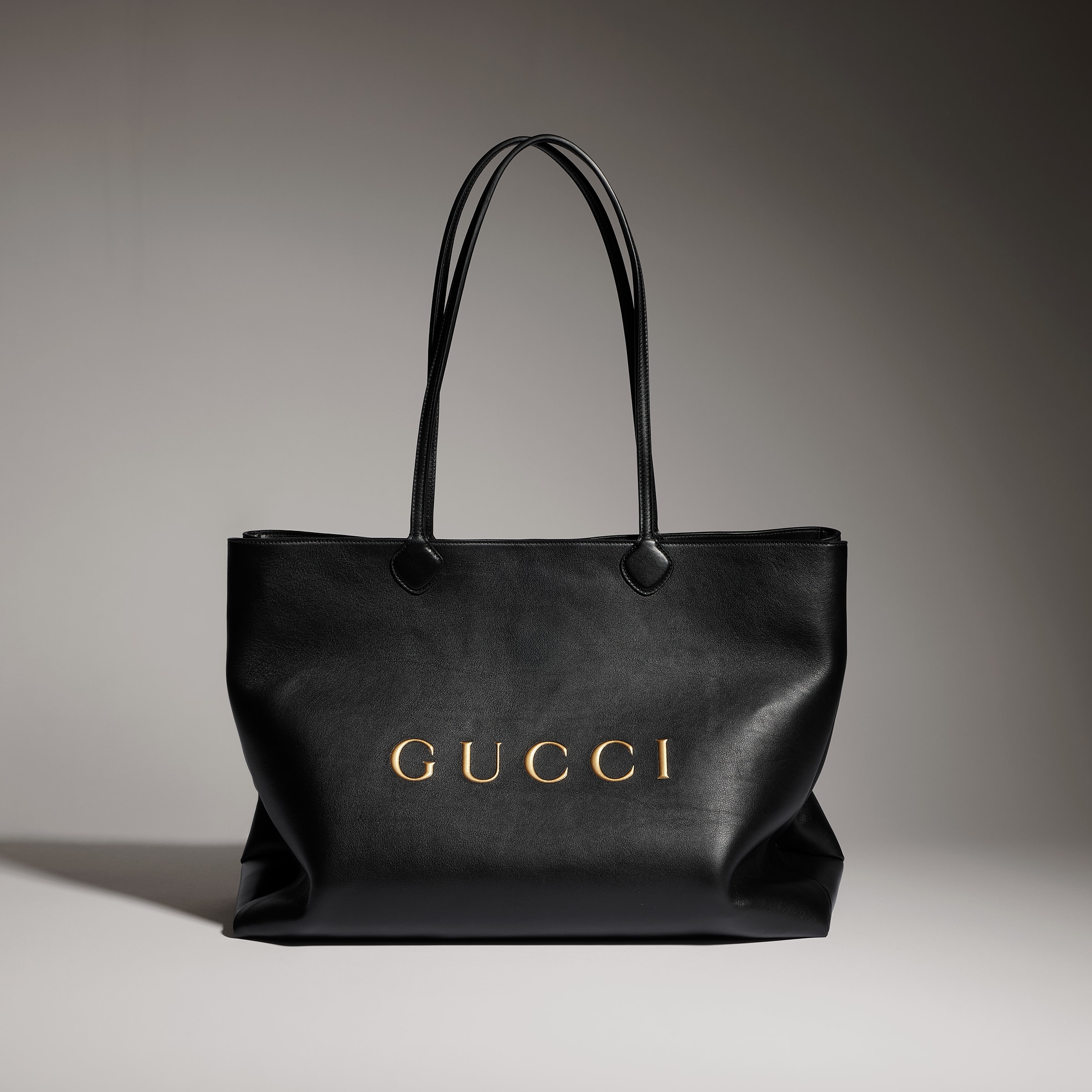 Gucci NY large tote bag in black leather | GUCCI® CA