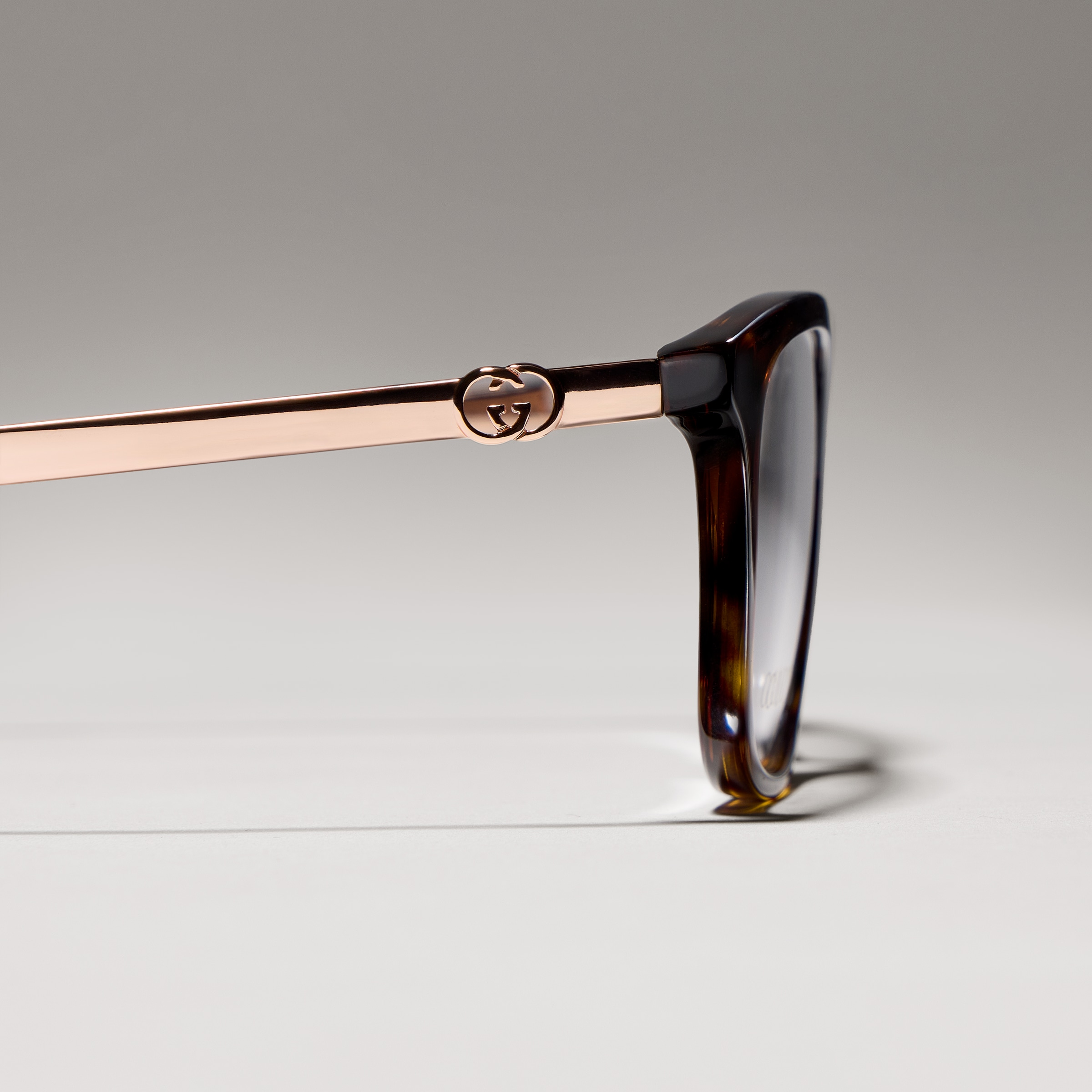 Rectangular optical frame in brown tortoiseshell | GUCCI® RO