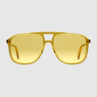 Gucci yellow tint sunglasses hotsell