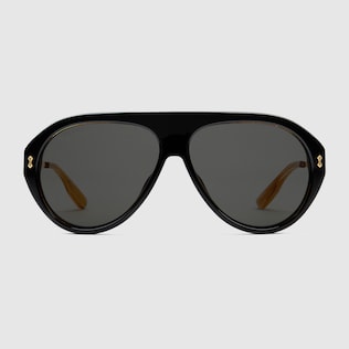 Gucci large aviator sunglasses best sale