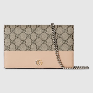 Dionysus chain wallet in beige and white GG Supreme GUCCI AE