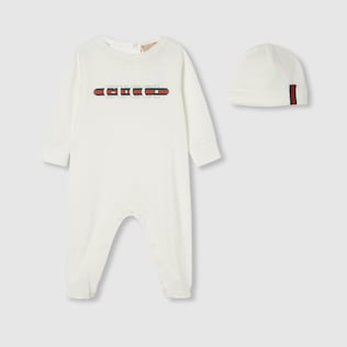 White Cotton Baby Gucci Logo Gift Set GUCCI AE