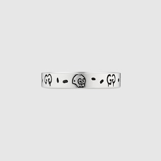 925 Sterling Silver Small GucciGhost Ring | GUCCI® US