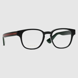 Eckiges Brillengestell in schwarz | GUCCI® DE 