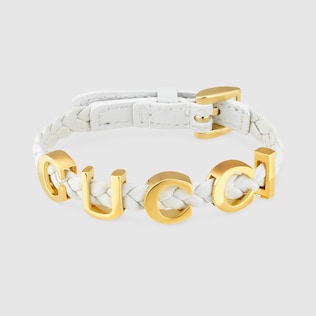 GUCCI” レザー ブレスレットブラック レザー | GUCCI公式