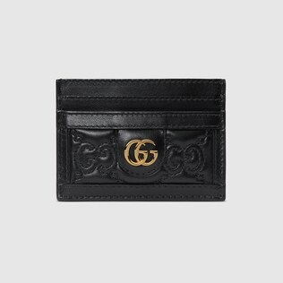 GG card case in black GG leather | GUCCI® US