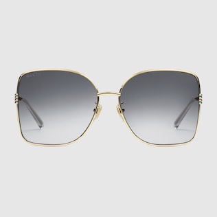 楽天市場】GUCCI グッチ サングラス GG0034S レディース GGロゴメタル ウェリントン型 グリッターフレーム スモークレンズ メガネ 眼鏡  007/GREEN-GREEN-BROWN : インポートセレクトmusee