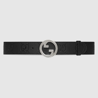 Gucci Blondie belt in black Supreme | GUCCI® US