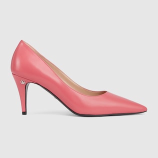 Women's mid-heel pump in light pink | GUCCI® SG