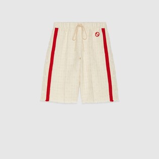 Jersey skirt with Round Interlocking G in red | GUCCI® SG