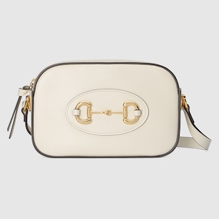 GGマーモント〕スモール カメラバッグホワイトレザー | GUCCI公式