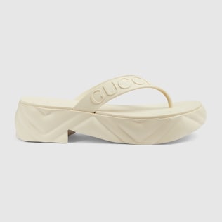 Gucci light high quality pink leather thong sandal