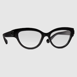 Montura optica de ojo de gato en acetato negro GUCCI ES