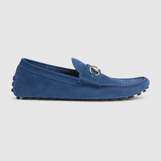 Herren-Mokassin mit Horsebit in beigefarbenes Wildleder | GUCCI® BE