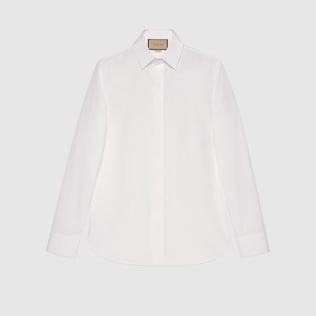 NWOT Gucci Woven Cotton White Shirt outlet Women's