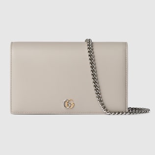 GG Marmont mini chain bag in light grey leather GUCCI Canada