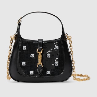 Jackie 1961 GG crystal mini bag in black GUCCI US