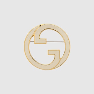 クリスタル付き メタル ダブルG ブローチ クリスタル | GUCCI公式