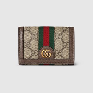 グッチ〔オフィディア〕三つ折り ウォレットベージュ＆エボニー GGスプリーム | GUCCI公式