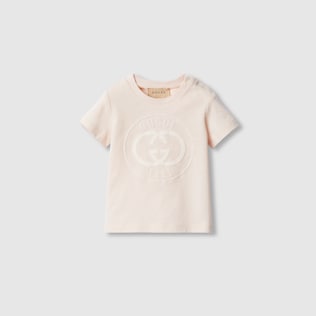 Baby T Shirt aus Baumwolle mit Seepferdchen in weiB GUCCI DE