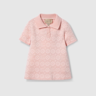 Robe pour bebe en coton avec bande Web en rose GUCCI FR