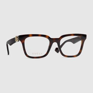 Eckiges Brillengestell in schwarz | GUCCI® DE