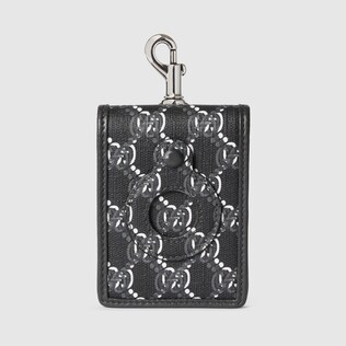 Card case with holder for AirTag in Brown Leather | GUCCI® SI